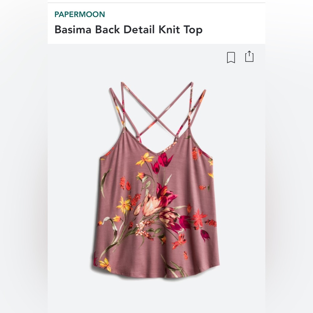 Papermoon Basima Back Detail Knit Top, size large